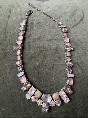 WHBM Statement Multicolor Crystal Bib Necklace